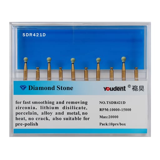 Youdent Diamond Stones For Zirconia, Ceramic, Porcelain & Metal RA (TSDR421D)