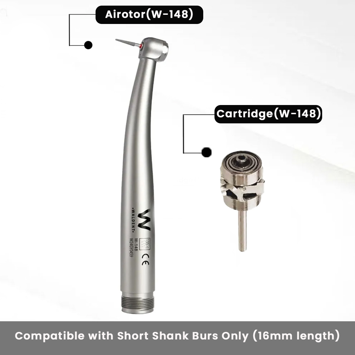 Waldent Premium Plus MicroMini Handpiece And Cartridge