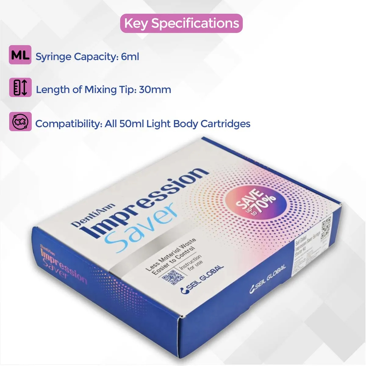 Seil Global Impression Saver Syringe & Dispensing Gun Combo