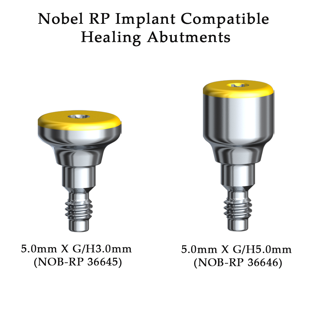 Dentaltech Healing Abutments - Nobel Biocare RP Implant Compatible