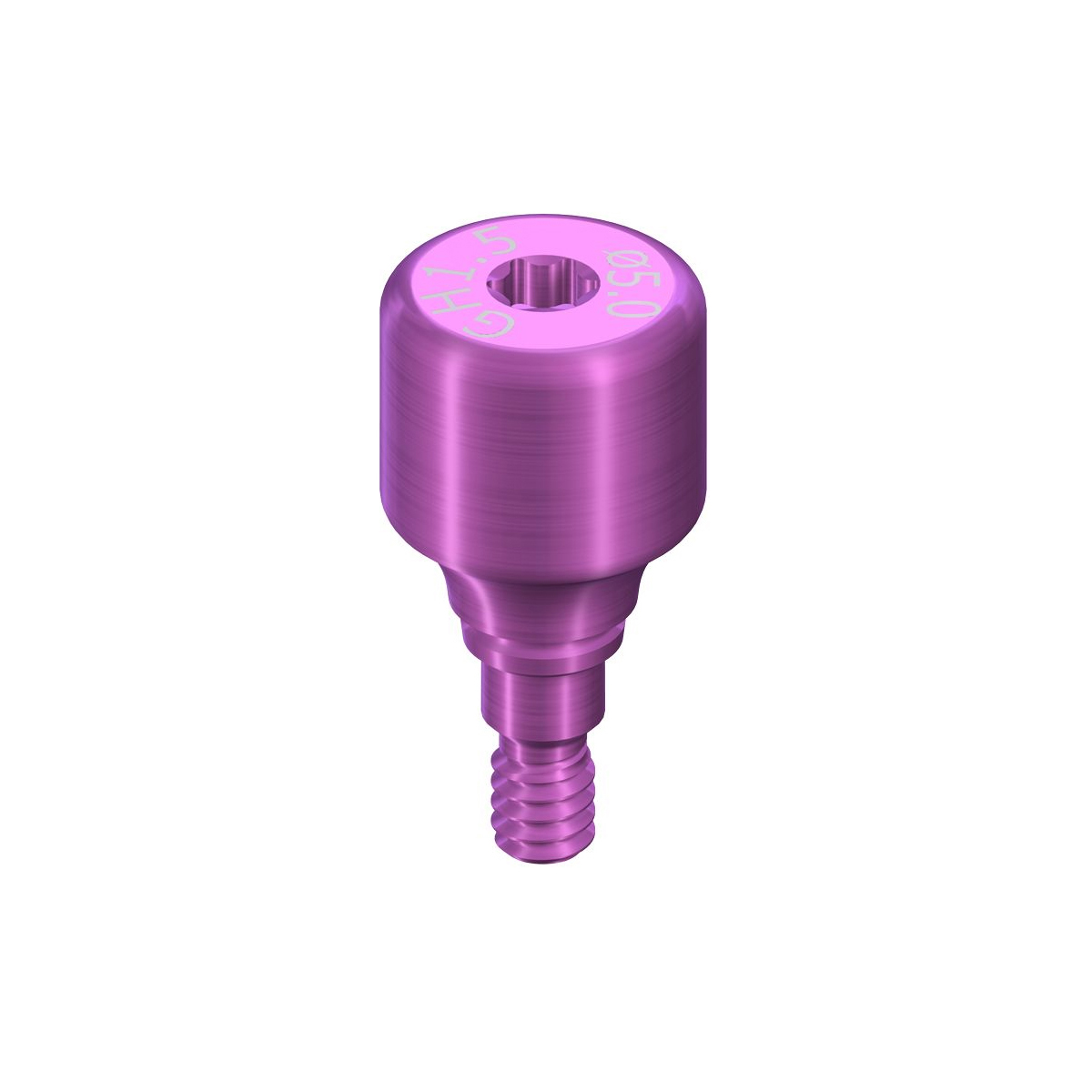 Dentaltech Healing Abutment ∅5.0mm X G/H1.5mm X 4.0mm - Straumann BLX Implant Compatible (ITI-BLX 064.4213S)