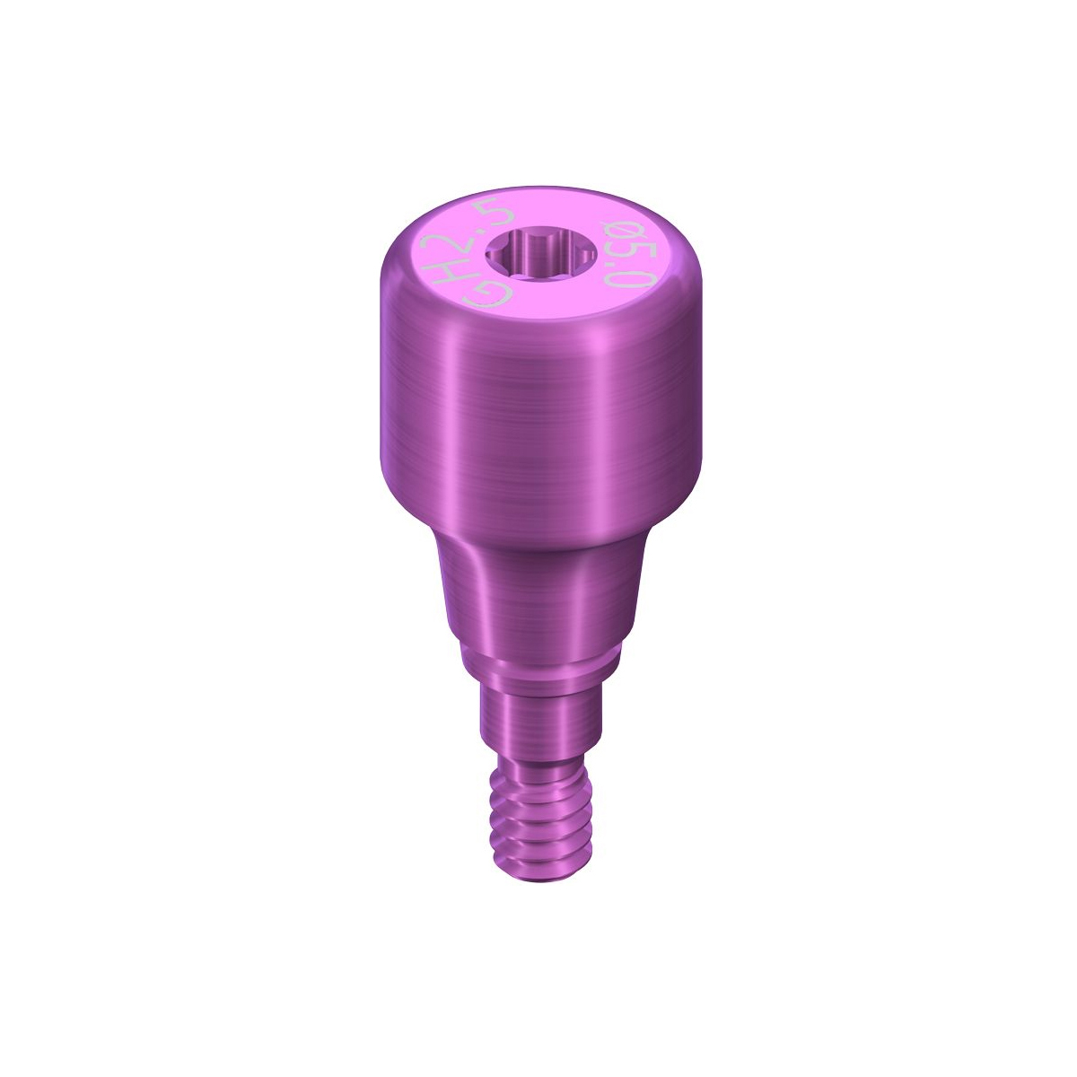 Dentaltech Healing Abutment ∅5.0mm X G/H2.5mm X 4.0mm - Straumann BLX Implant Compatible (ITI-BLX 064.4215S)