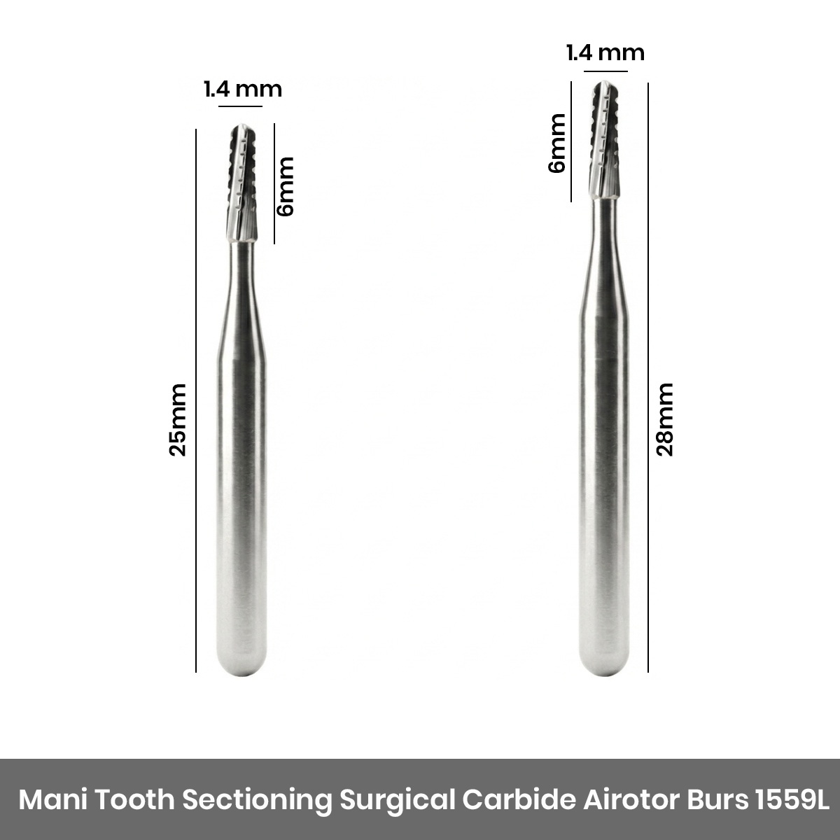 Mani Tooth Sectioning Surgical Carbide Airotor Burs 1559L