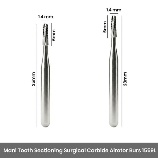Mani Tooth Sectioning Surgical Carbide Airotor Burs 1559L