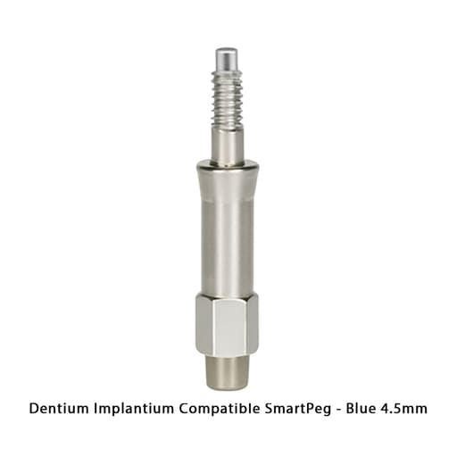 DentalPlant Dentium Implantium Compatible SmartPeg - Blue 4.5mm