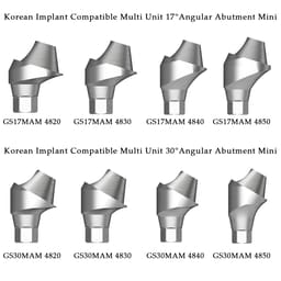 Dentaltech Multi Unit Angular Abutments Mini - Osstem Mini Implants Compatible - 5