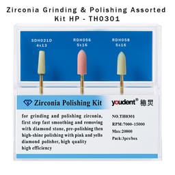Youdent Zirconia Grinding & Polishing Assorted Kit HP - 3