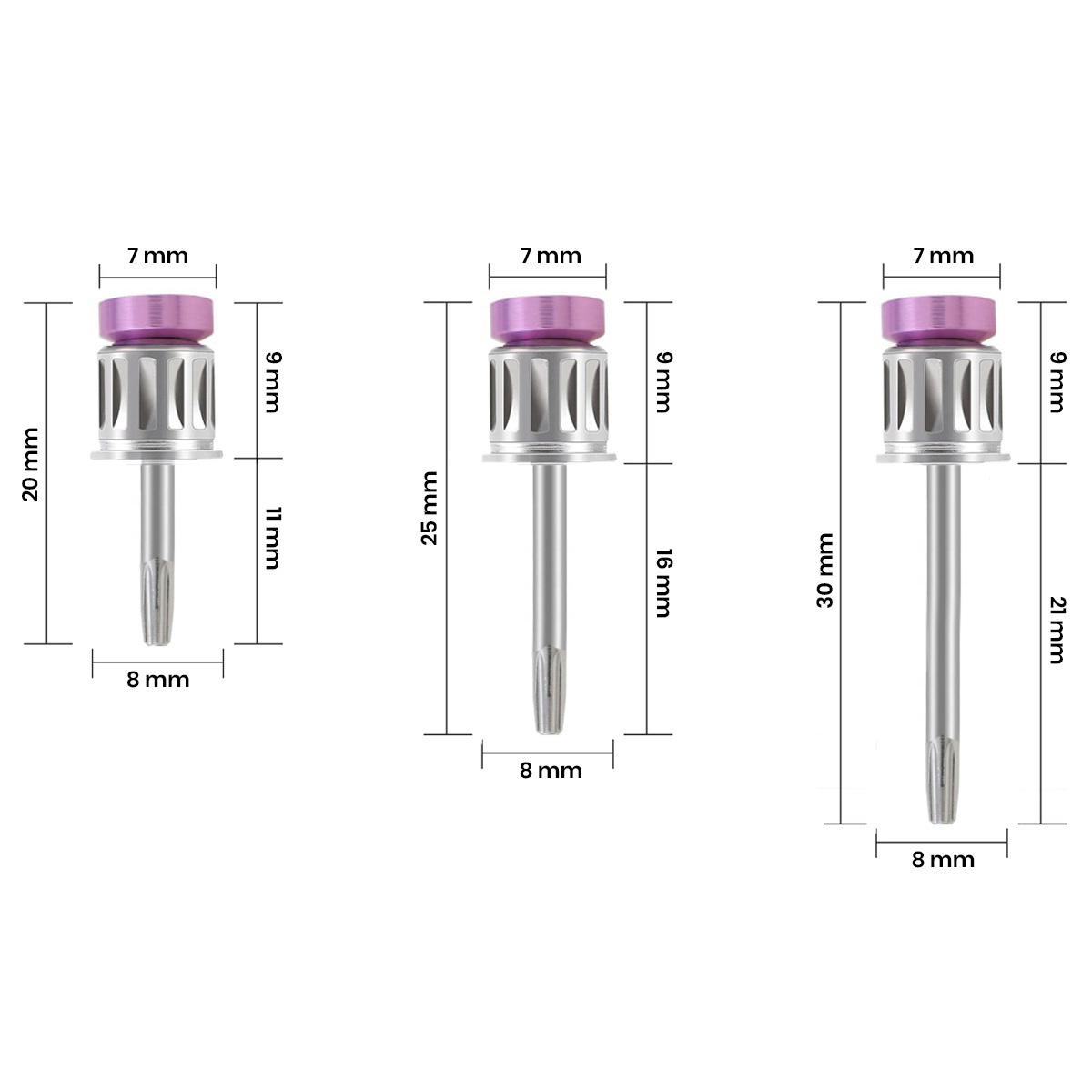 Dentaltech Prosthetic Hex Drivers - Nobel Biocare Implant Compatible