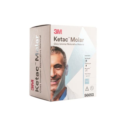 3M ESPE Ketac Molar Glass Ionomer Restorative Cement - Shade A3 (15g Powder + 7.8mL Liquid + Mixing Pad + Scoop)
