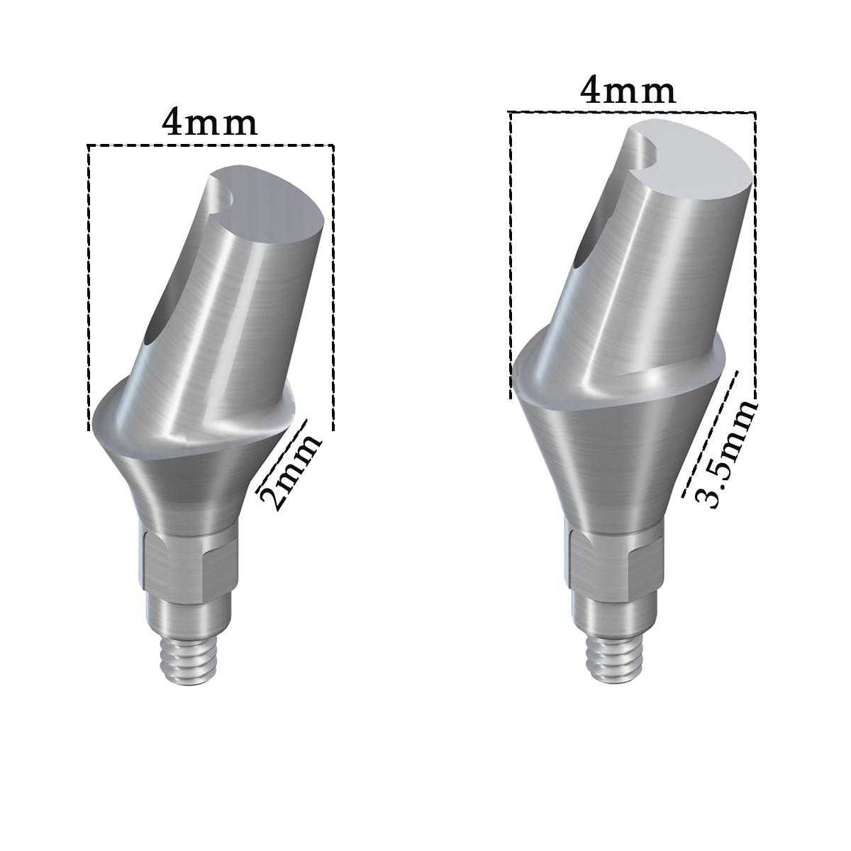 Dentaltech 15° Angular Abutments - Straumann RC Implant Compatible