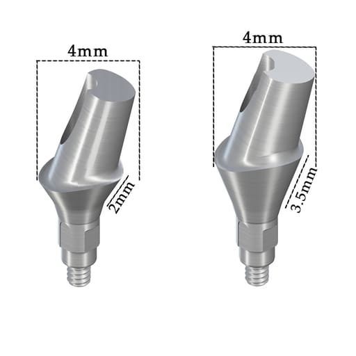Dentaltech 15° Angular Abutments - Straumann RC Implant Compatible