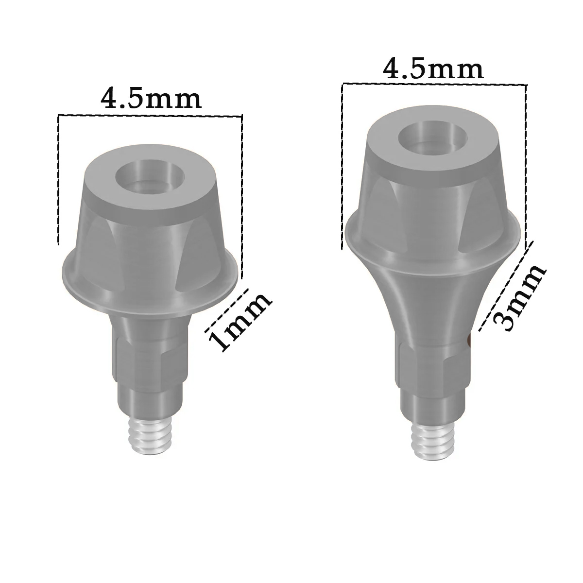 Dentaltech Straight Abutments - Straumann RC Implant Compatible