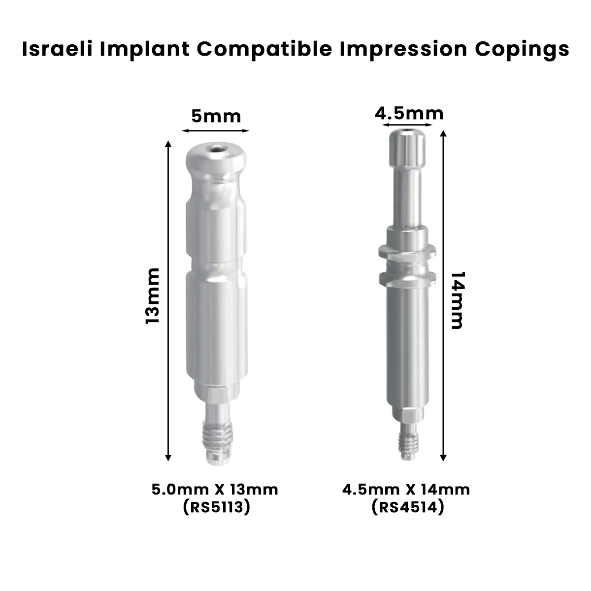 Dentaltech Impression Copings RS - Adin | Noris | MIS | AB Dental Compatible
