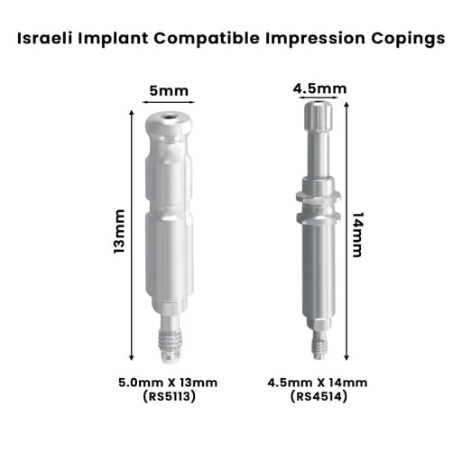 Dentaltech Impression Copings RS - Adin | Noris | MIS | AB Dental Compatible