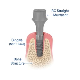 Dentaltech Straight Abutments - Straumann RC Implant Compatible - 5