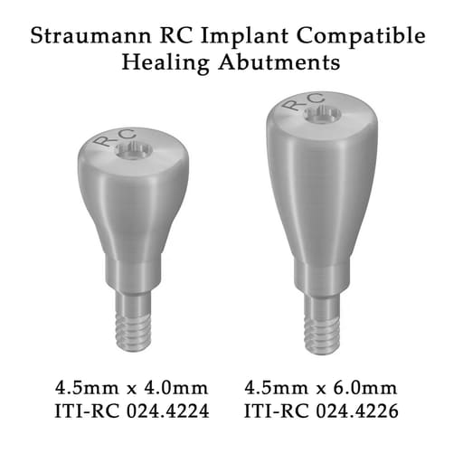 Dentaltech Healing Abutments - Straumann RC Implant Compatible