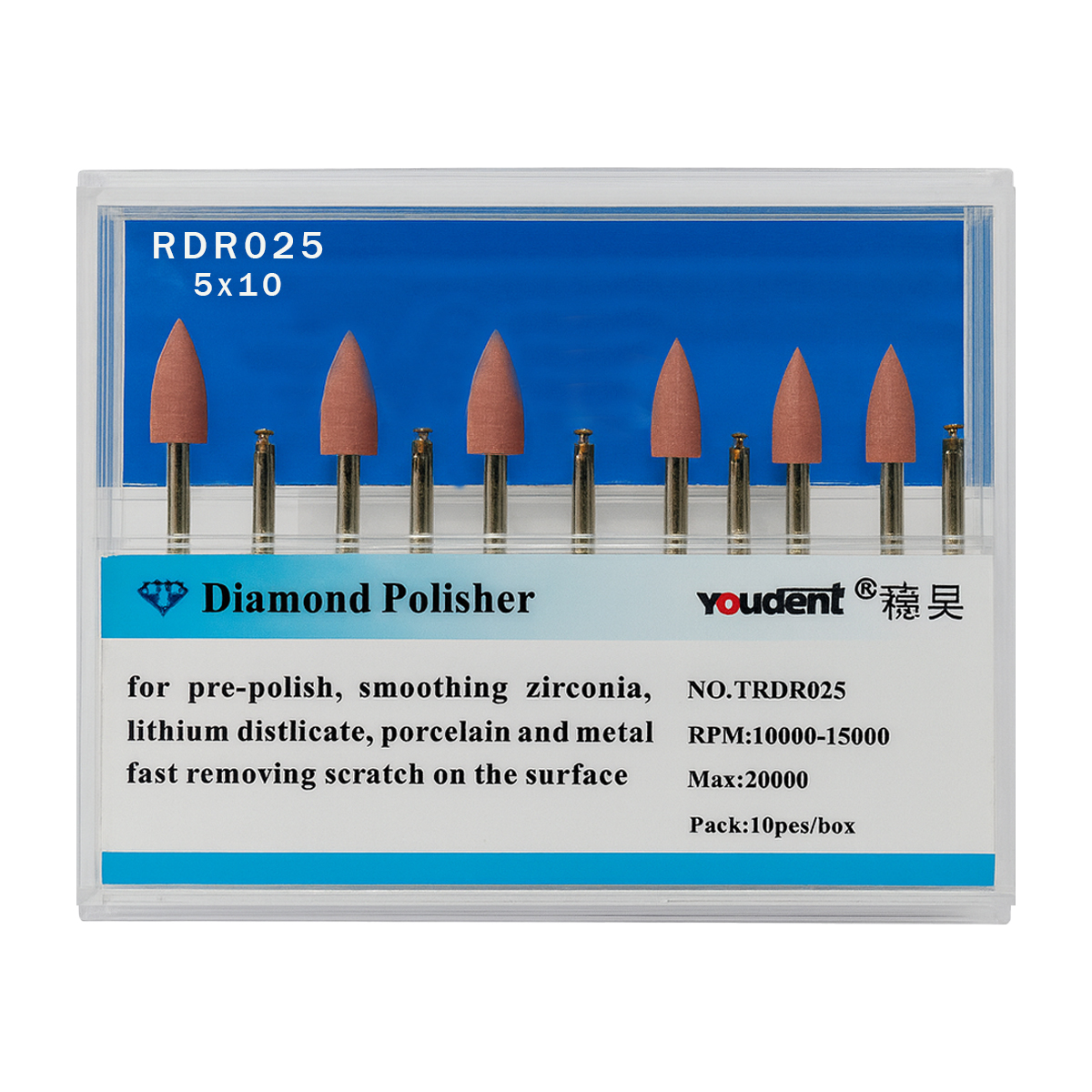 Youdent Diamond Polishers Kit For Pre - Polishing RA (TRDR025)