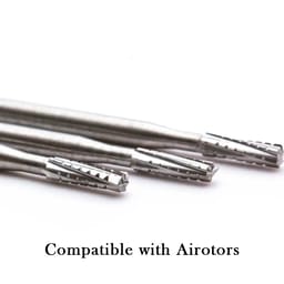 NewDiamond Cross-Cut Taper Fissure FG Airotor Carbide Burs (Pack of 1)  - 2