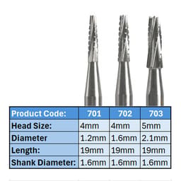 NewDiamond Cross-Cut Taper Fissure FG Airotor Carbide Burs (Pack of 1) 