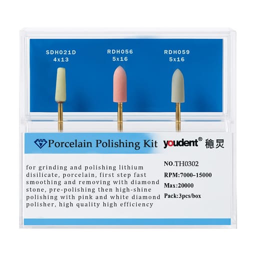 Youdent Ceramic & Porcelain Grinding & Polishing Assorted Kit HP - TH0302
