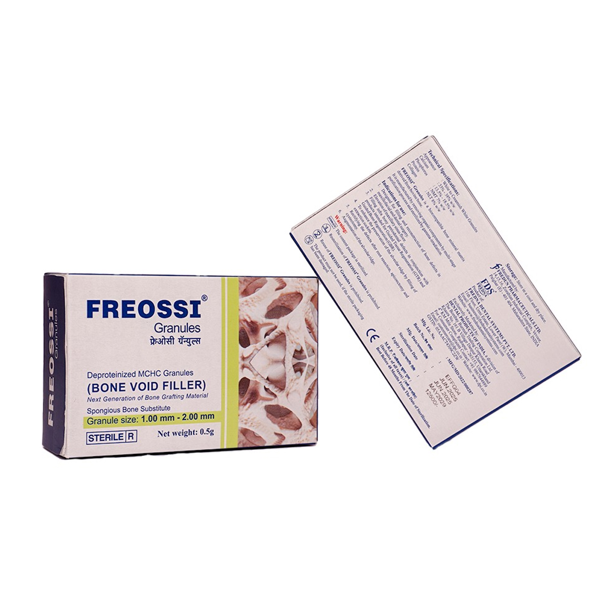 Fredna Freossi Granules Bone Graft Material | 0.5gm| 1.00mm - 2.00mm
