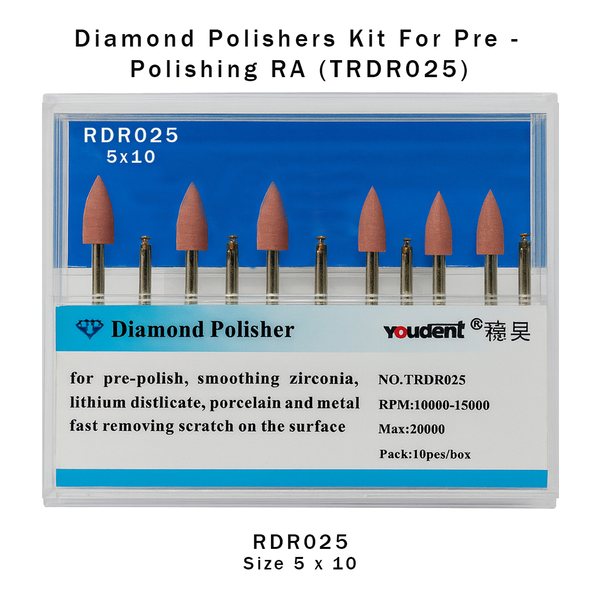Youdent Diamond Polishers Kit For Pre - Polishing RA