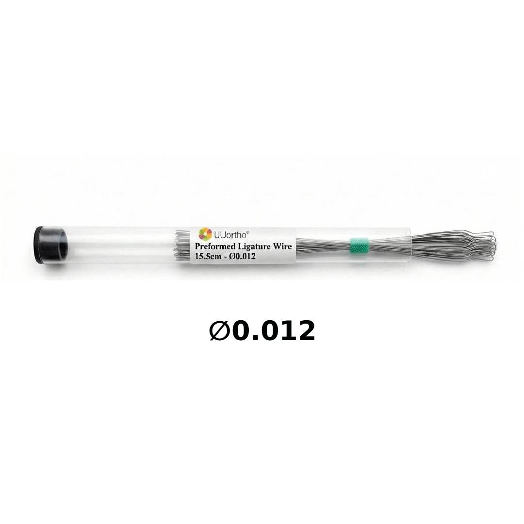 UU Ortho Preformed Ligature Wire 15.5cm - ∅0.012" (Pack of 100)