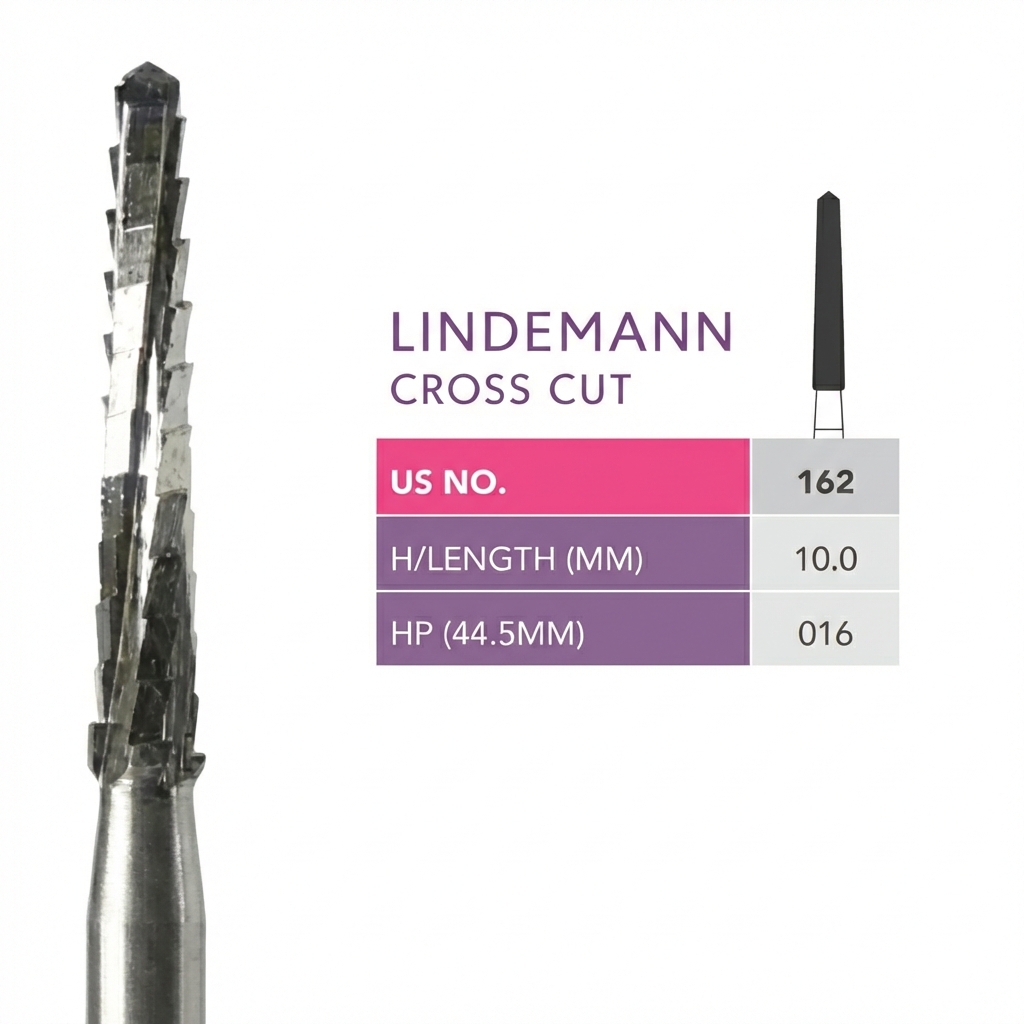 Prima Dental Lindemann Cross Cut Straight Handpiece Bur -162