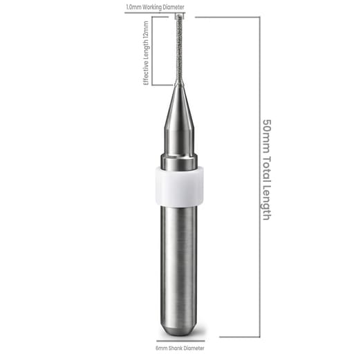 Nexy Glass Ceramic Milling Bur DC (JDM5DW Type)