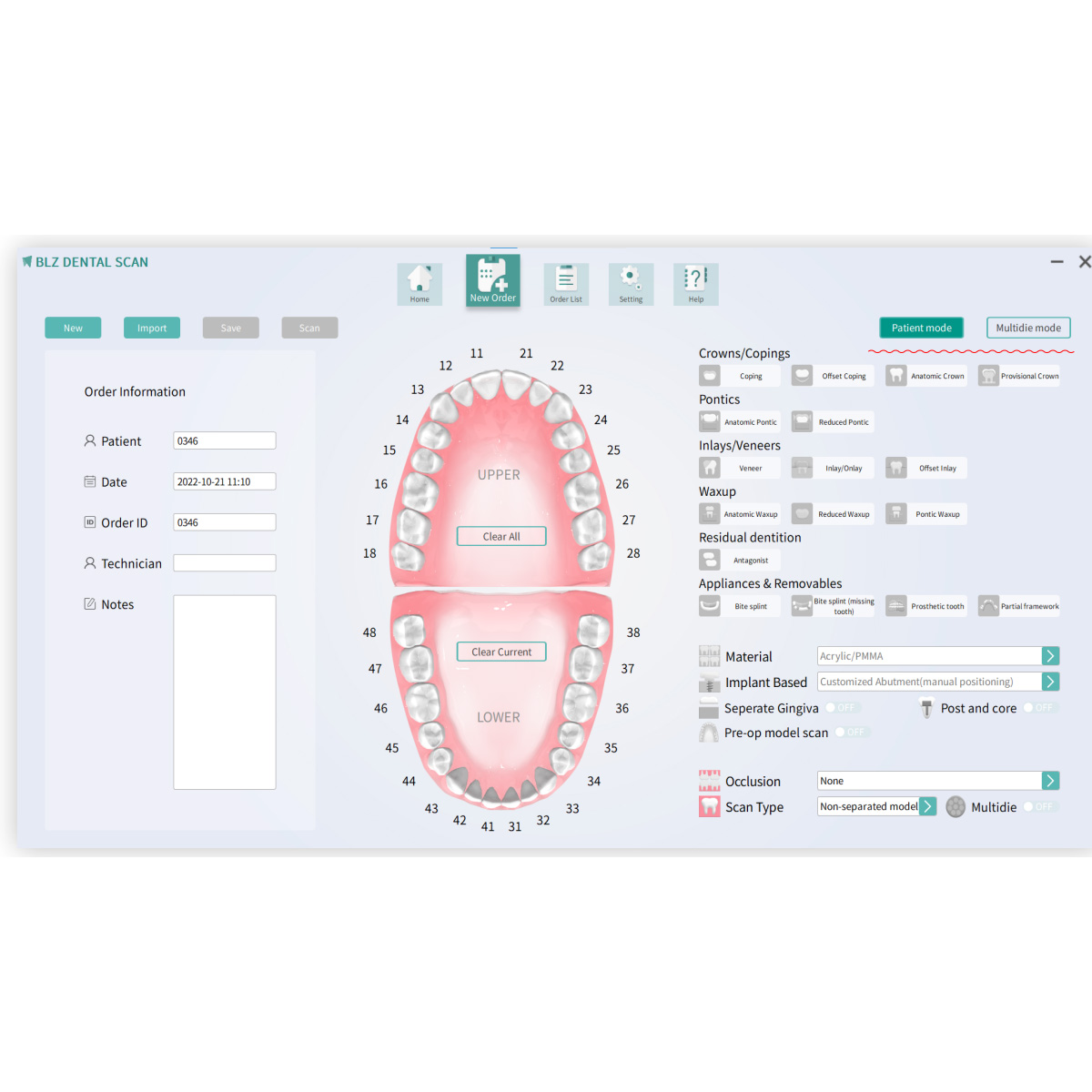 BLZ Dental LS100 3D Lab Scanner