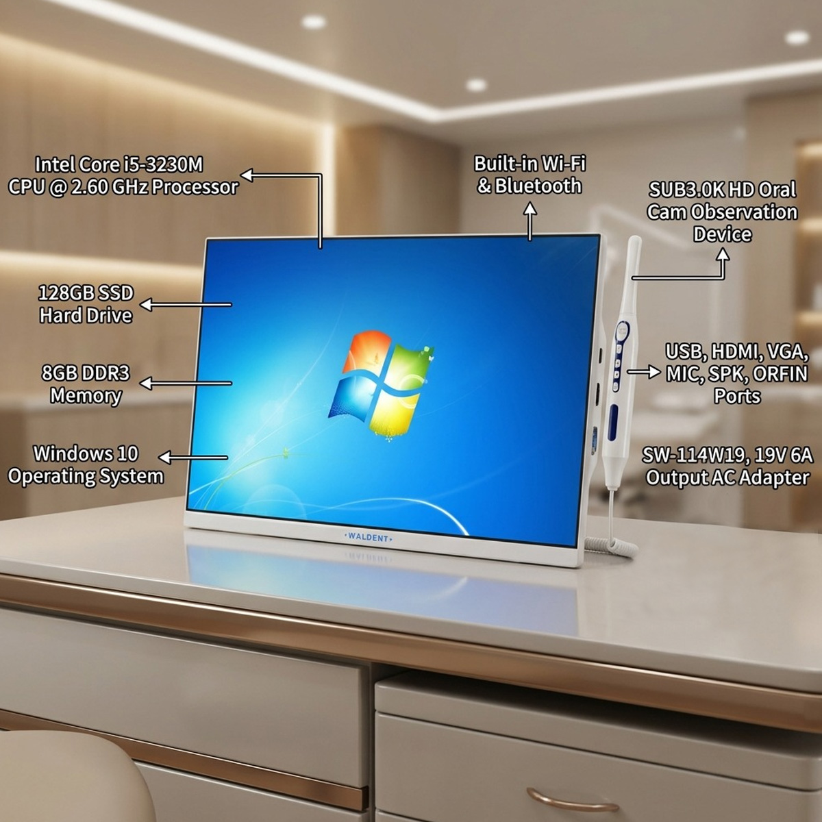Waldent All-in-One PC Touch Screen Intraoral Camera