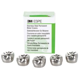 3M ESPE Stainless Steel Permanent Molar Crown 6-LR-2 (Set Of 5)