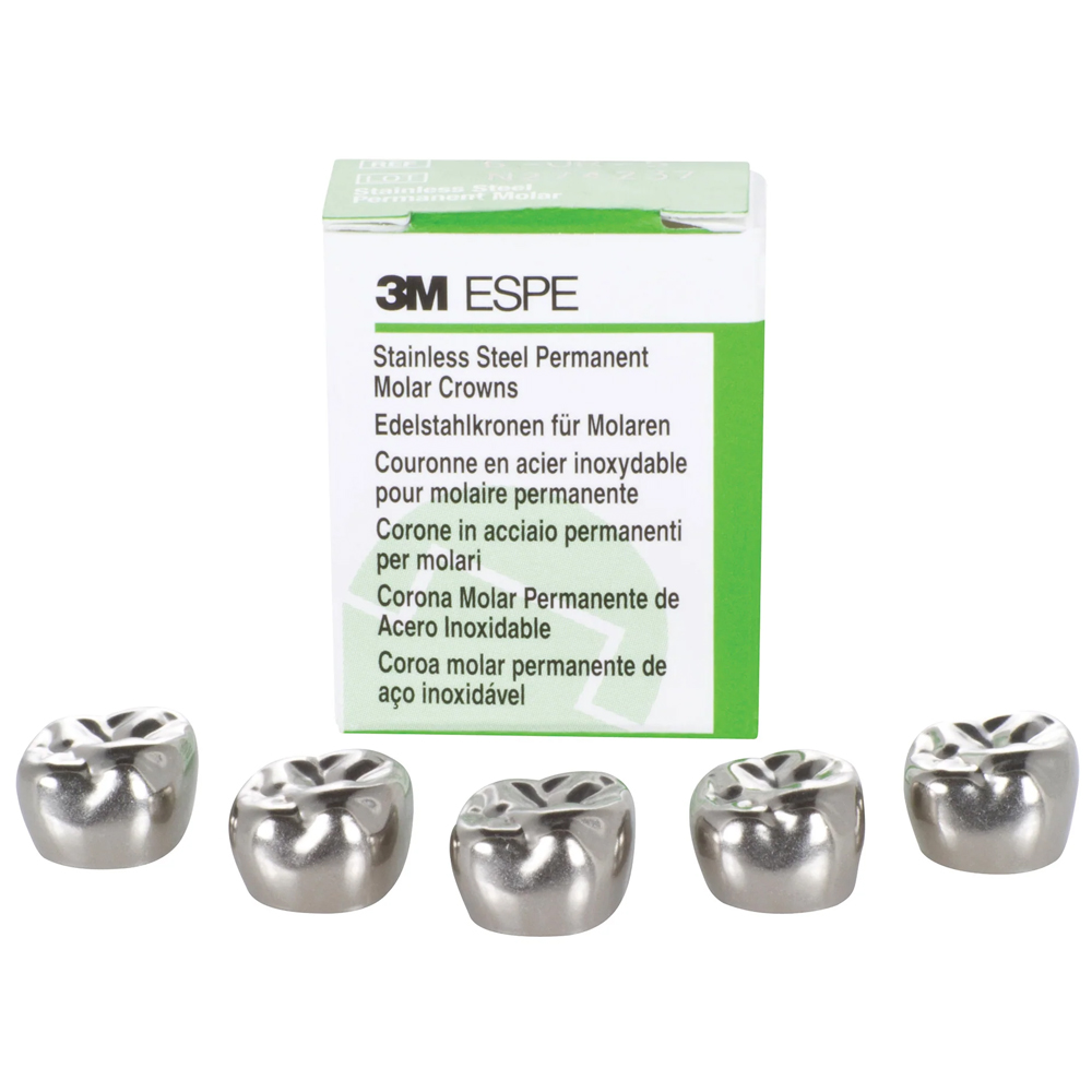 3M ESPE Stainless Steel Permanent Molar Crown 6-LR-3 (Set Of 5)