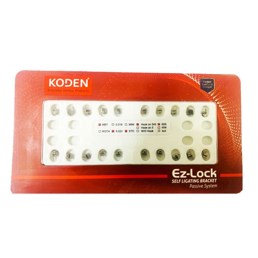 Koden EZ Lock Metal Self Ligating Bracket Kit MBT 022