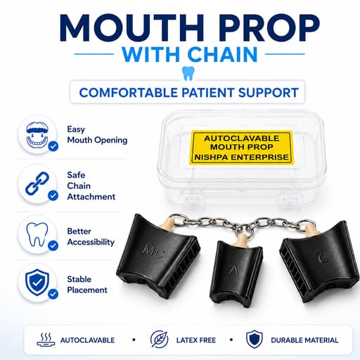 Dental Autoclavable Mouth Prop with Chain
