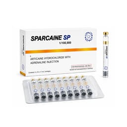 Sparcaine SP Articaine Hydrochloride With 1:100,000 Adrenaline Injection (50 Cartridges)
