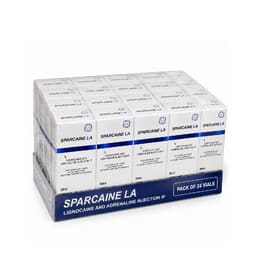Sparcaine LA Lignocaine 2% with Adrenaline 1:80,000 Local Anaesthetic Injection 30ml (Pack of 24)    - 4