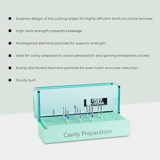 Superendo Cavity Preparation Short Shank Diamond Bur Kit