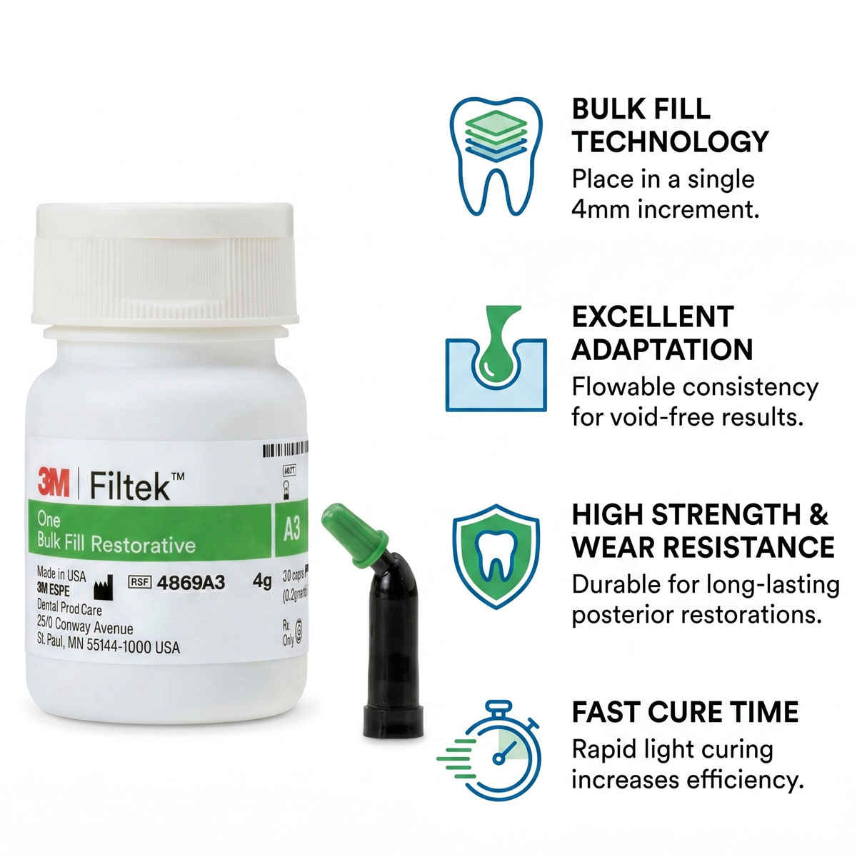 3M ESPE Filtek One Bulk Fill Flowable Restorative- Bottle A3