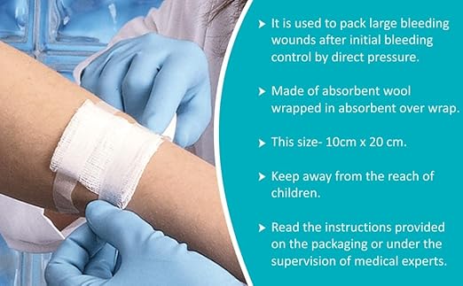 Agarwals Premium Sterile Combine Dressing Surgical Pad 10cm x 20cm (Pack of 20)