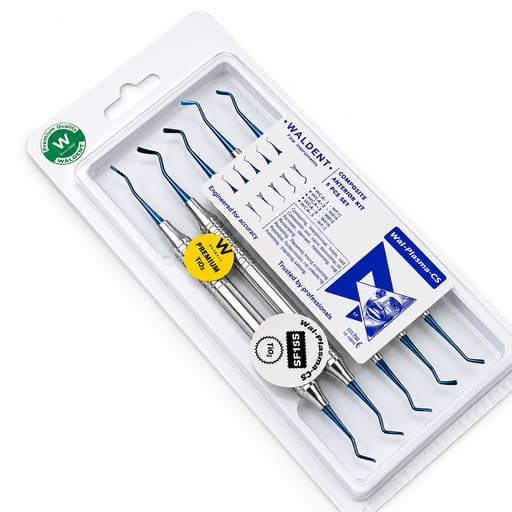 Waldent Composite Anterior Instrument Kit - Blue - Set of 5 (K14/5)