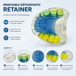 iDENTical Orthodontic Model With Multicolor Retainer M3011 - 2
