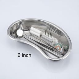 GI Stainless Steel Heavy Kidney Tray with Lid - 5