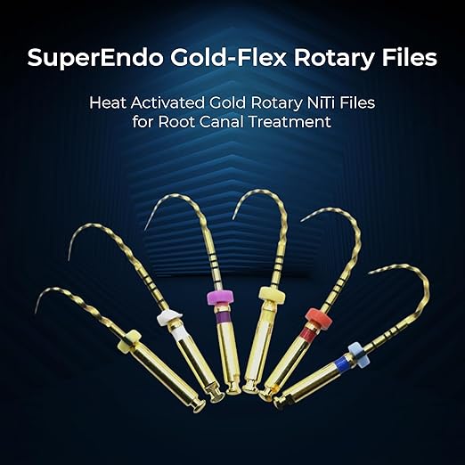 SuperEndo Gold-Flex Rotary Files (Pack of 6)