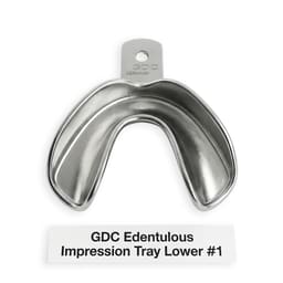 GDC Edentulous Non-Perforated Impression Trays Lower # 1 (ITRLEDNPL1)