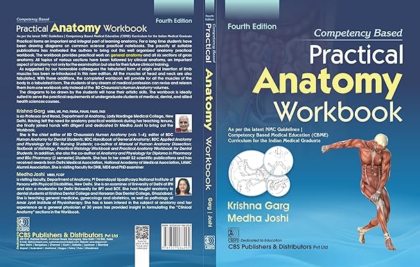 CBS Competency Based Practical Anatomy Workbook 4th Edition | Krishna Garg & Medha Joshi | ISBN 186295