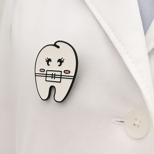 iDENTical Tooth With Bracket Shape Brooch - Pack Of 1 (ZYR-4065)