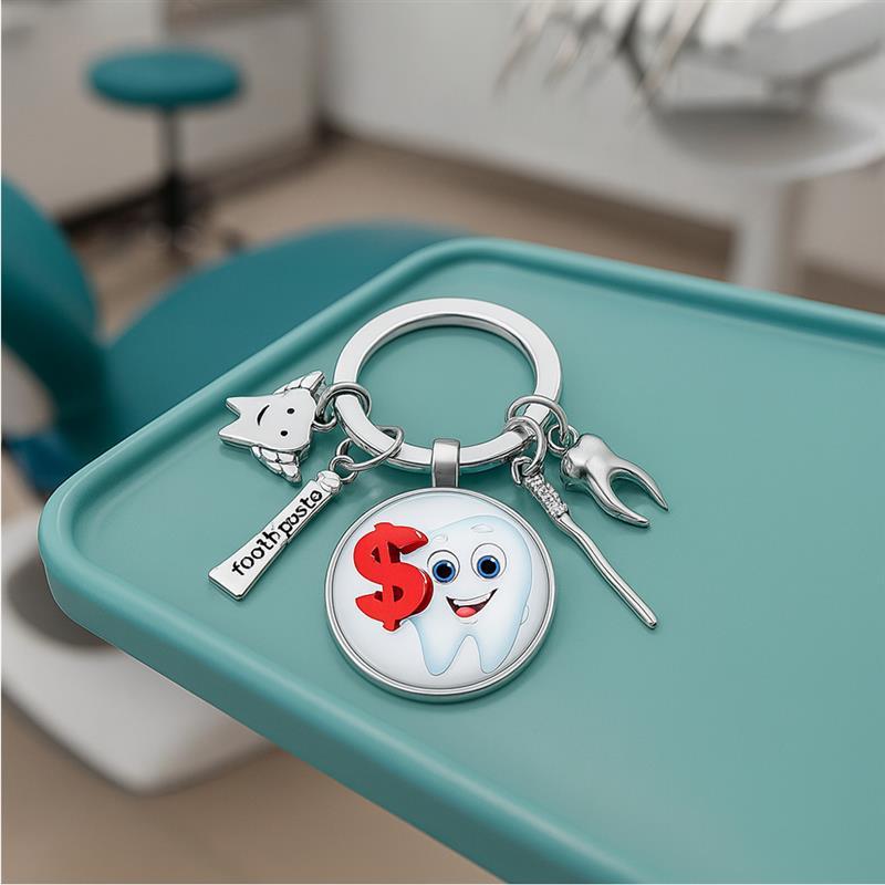 iDENTical Tooth Charm Keychain - White ZYR-4071