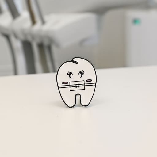 iDENTical Tooth With Bracket Shape Brooch - Pack Of 1 (ZYR-4065)