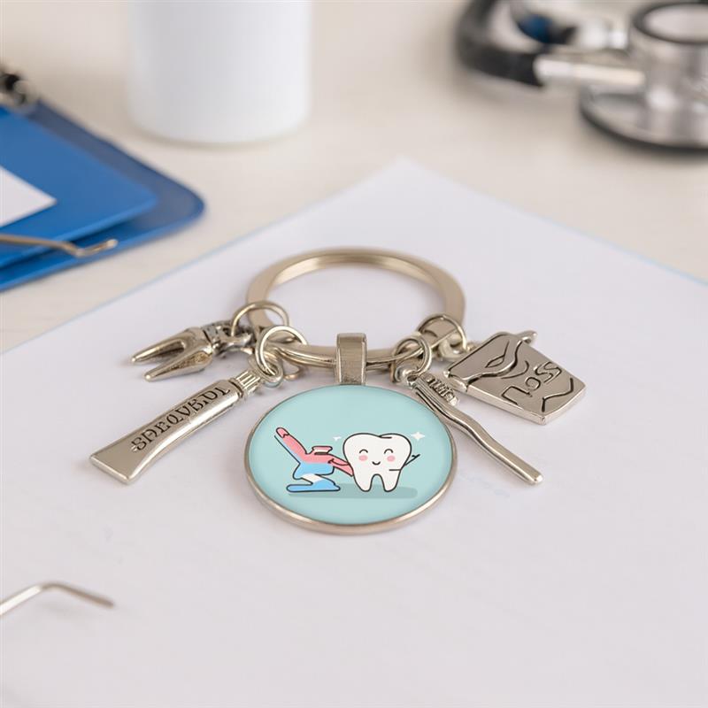iDENTical Tooth Charm Keychain - Green ZYR-4071